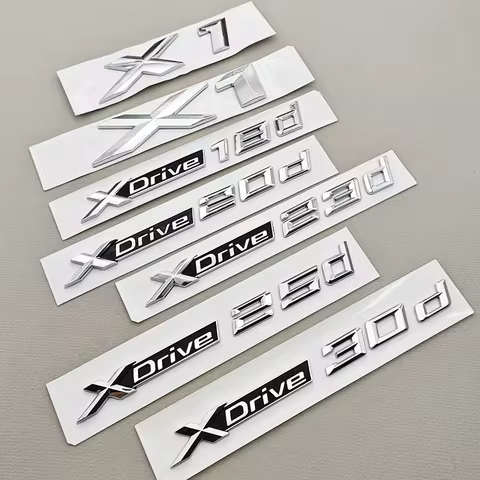 3D ABS Car Sticker XDrive 20i 25i 30i 20d 30d Sticker Rear Trunk Badge Fender Emblem for E84 F48 F49