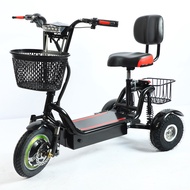 M-8/ Electric Tricycle12Inch New Men's and Women's Adult Lightweight Scooter Folding Mini Three-Wheel Battery Car R9IA