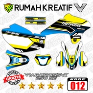 STRIPING VIAR CROS-X 250 SE FULL BODY BONUS STIKER SPONSOR / DECAL VIAR CROS-X 250 SE / STICKER MOTO