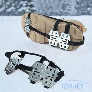 CRAFTML 1Pair 24 Teeth Ice Claw, Universal Anti-Slip Ice Gripper Spike,  Shoe Covers Spike Snow Shoe