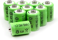 (10-Pack) 1/3AAA 1.2V 150mAh Ni-MH Battery (Button Top) Replacement for Solar Lights Battery, Outdoo