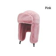 SSVFED ผู้หญิงผู้ชาย กันลม หมวกปิดหู หมวกฤดูหนาว หมวกหิมะ หมวกบอมเบอร์ รัสเซีย Ushanka