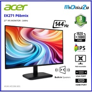 ACER EK271G/EK271P6 27''  IPS/FHD/5MS/VGA/HDMI/VESA/120HZ LED Monitor (UM.HE1SM.601)