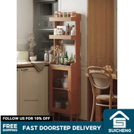 SG Sideboard Ultra-Thin Rock Board Narrow 30cm Cabinet Storage Cabinet Kitchen Extremely Narrow 20cm
