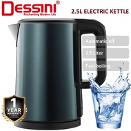 DESSINI ITALY 2.5L Stainless Steel Electric Kettle Automatic Cut Off Boiler Jug Teapot / Cerek