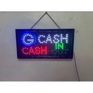 LED SIGNAGE G-CASH CASH IN OUT (New-Small-Large) SIZE: W48cm & W60cm BIG 8822