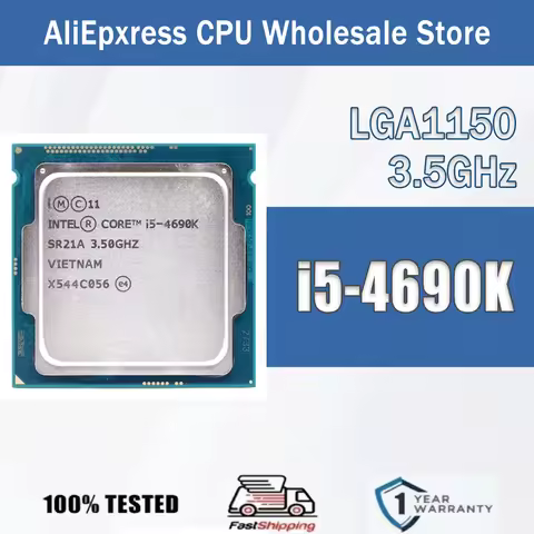 Intel Core i5-4690K 3.5GHz 4 Core 4 Thread CPU Server 6M Cache up to 3.90 GHz 88W i5 4690K Desktop S