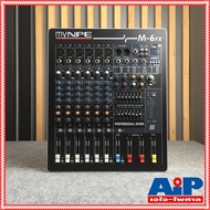 MYNPE M-6FX เอฟเฟตแท้MIXER 6MONO MYNPE M 6FX มิกเซอร์ เครื่องเสียง เครื่องแต่งเสียง MIX มิกซ์ EFFCT