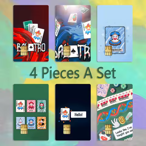 Game B-BalatroS Card Card Stickers Credit Visa Debit Bank Charge Card Bus Metro Waterproof Sticker D