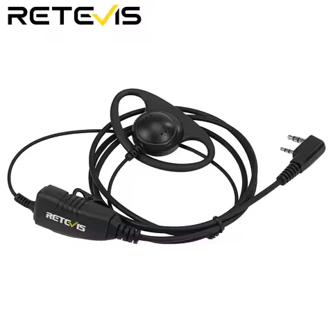 Retevis D-type Earhook Earpiece Radio Headset Walkie-talkie Accessories for Baofeng UV-5R 888S Motor