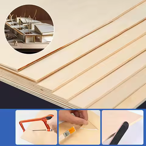 1-20pcs Plywood Craft Board Thick 3/4/5mm Model Layer Wood Board DIY Craft Sand Table Building Model