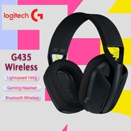 G435 Logitech ความเร็วแสงชุดหูฟังไร้สายสำหรับเล่นเกมส์/บลูทูธ/ไมโครโฟนในตัว/แบตเตอรี่18ชั่วโมง/น้ำหน