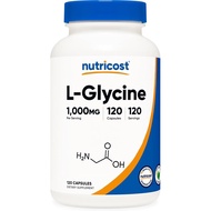 Nutricost L-Glycine 1000mg, 120 Capsules, Vegetarian, Non-GMO and Gluten Free