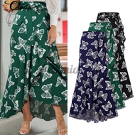 Skirt Dinner Hitea Tema Retro Saloma 60an 70an Pramlee Klasik Women Vintage Ruffles High Waist Casua