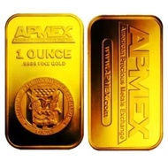 cod Wholesale 10pcs 1 Oz APMEX Gold Bar High Quality Gold Plated Apmex Bullion Silver Bar Hot Sellin