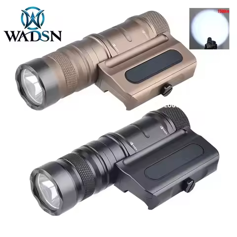 WADSN Tactical OWL Flashlight Powerful 1500lumens Optimized Hunting Weapon Light Airsoft Metal CNC F