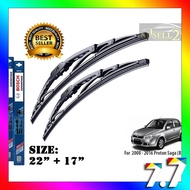 [ORIGINAL] Bosch Advantage Wiper Blade Set For Saga Blm/Saga Flx (22" + 17")