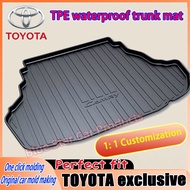 Toyota TPE rubber trunk mat waterproof tailstock mat waterproof mat  trunk mat for Cross YARIS ALTIS