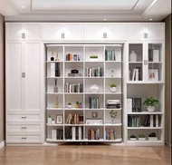 bed 創意旋轉書櫃隱形床 收納折疊床 Folding bed組合櫃 Wardrobe 多功能壁床 隱形床書櫃一體 bookcase 開放式書櫃兼床  大容量儲物空間 置物架 Shelves  T04