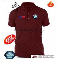 SUPERIOR BMW GS EMBROIDEY (SULAM) LOGO 200GSM PREMIUM COTTON COLLAR SHIRT