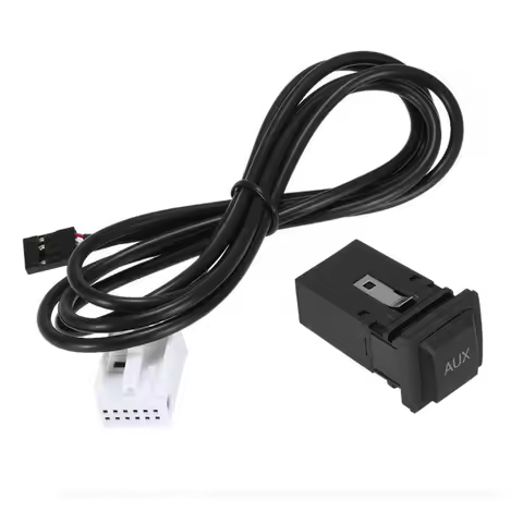 Car AUX Adapter Switch Button Wiring Harness Cable For RCD510 RNS315 RCD300 RCD310 RNS300 RNS310 RCD