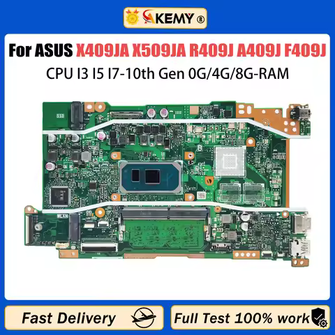 AKEMY X409JA Mainboard X509JA R409J A409J F409J A509J F509J P1510CJA Laptop Motherboard I3 I5 I7-10t