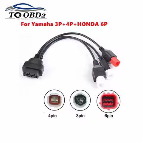 Motorcycle Cable For YAHAMA 3P+4P/For YAHAMA 3P+4P+HONDA 6P 3-in-1 For YAHAMA 3P+HONDA 6P/For YAHAMA
