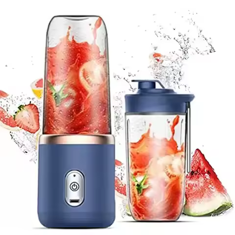 1/2 pc Blue/Pink Portable Small Electric Juicer Stainless Steel Blade Cup Juicer Fruit Automatic Smo