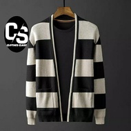 Men's Cardigan Men's Knit Cardigan/ Striped Cotton Cardigan