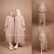 [Ready] Arsy midi dres wanita tunik wanita dres crinkle midi dres