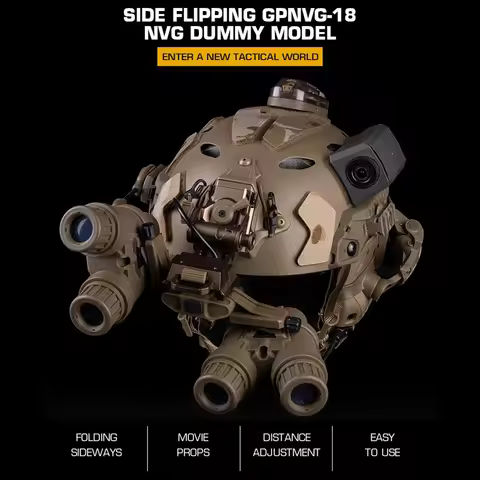 Night Vision Goggles Foldable Helmet Binocular NVG Mount Wear Resist Four-Eye Panoramic NVG Cosplay 