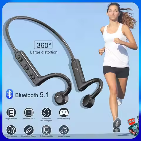 Ks19 Tws Bone Conduction Earphone Wireless Bluetooth Headphones Neckband Sports Headset Hearing Aid 
