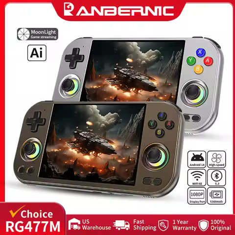 Anbernic RG 477M Handheld Games Console 4.7" LTPS In-Cell Touch Screen Aluminum Alloy Android 5300mA