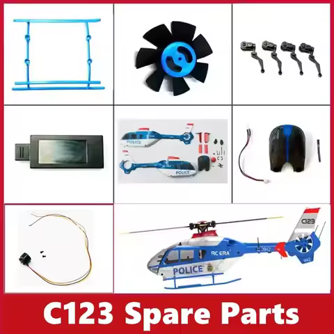 RC ERA C123 EC135 RC Helicopter Spare Parts Body Shell Cover Spindle Tail Blade Main Board Motor Bea