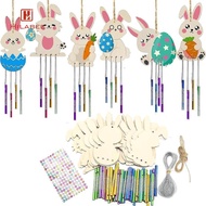 [UsusexaMY] 12-piece Wind Chime Craft Kit, DIY Wind Chime Craft Kit, DIY Painting Kit, Wood Art And 