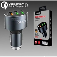 LDNIO C703Q 3 Ports INTELLIGENT Auto-ID Qualcomm 3.0 QUICK CHARGE CAR CHARGER with Microusb Cable