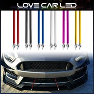 2pcs Car Universal Bumper Lip Splitter Silver Rod Strut Tie Bar Support 15CM