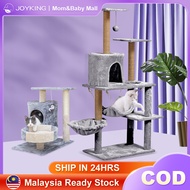 Ready Stock Cat Tree Premium Large House Kitten Scratch Cat Condo 125CM Cat Bed Play House Pet Supplies Kucing Scratcher