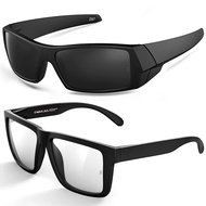 CVFTY MAXJULI XXL ขนาดใหญ่พิเศษคู่ Z87แว่นกันแดดสำหรับผู้ชายหัวใหญ่กว้าง UV400 TR90เบามากแว่นตานิรภั