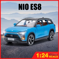KLT 1:24 NIO ES8 Diecast Model Car Alloy Cars Toys Collection Gift For Kids Boy Girl