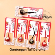 GANTUNGAN HKC036 Daruma Japan Rope Hanger Water Bell Temple Asakusa Accessories hp/ Bag Key Lucky Ch