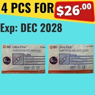 BD Ultra-Fine 31G x 6mm 3/10 CC 10's (324900) 1/2 CC 10'S (324901)