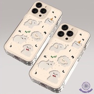 Case Cute White Letter Elephant Small Animal Vivo Y15 Y20i Y17s Y12s Y20 Y21 Y18 Y21s Y33T Y36 Y93 Y