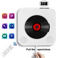 Wall Mounted CD Player Surround Sound FM Radio Bluetooth USB MP3 Disk Portable Music Player Remote Control Stereo Speaker Home