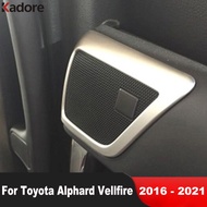 For Toyota Alphard Vellfire 2016 2017 2018 2019 2020 2021 Carbon Fiber Car Inner Door Loud Speaker Frame Cover Trim Interior Accessories