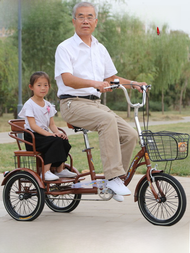 Yashi Di Human Tricycle Bicycle Middle-Aged and Elderly Scooter Adult Mini Casual Pedal Car Pick-up 