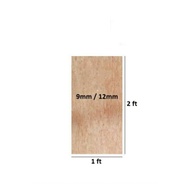 [1ft x 2ft] Papan Plywood / Solid Plywood 9mm 12mm