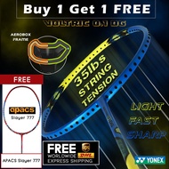 BUY 1 FREE 1 Yonex Voltric 0.1DG Durable Grade (DG) Shaft Flexibility Badminton Racket (Blue) FREE A