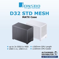 JONSBO D32 STD MESH PC Case, Mini Case, mATX - Black & White