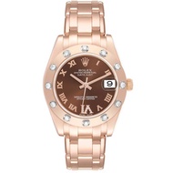 Rolex Rolex Pearlmaster (Reference 81315). A 34mm rose gold diamond set automatic wristwatch with da